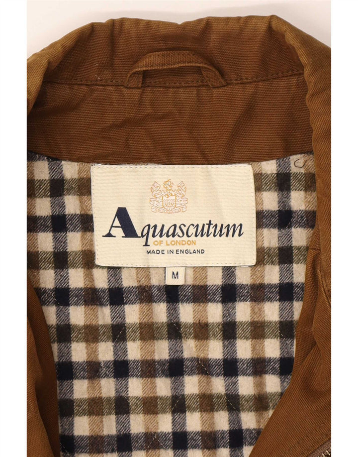 Aquascutum Herre Utility Jacket UK 38 Medium Brun Bomuld