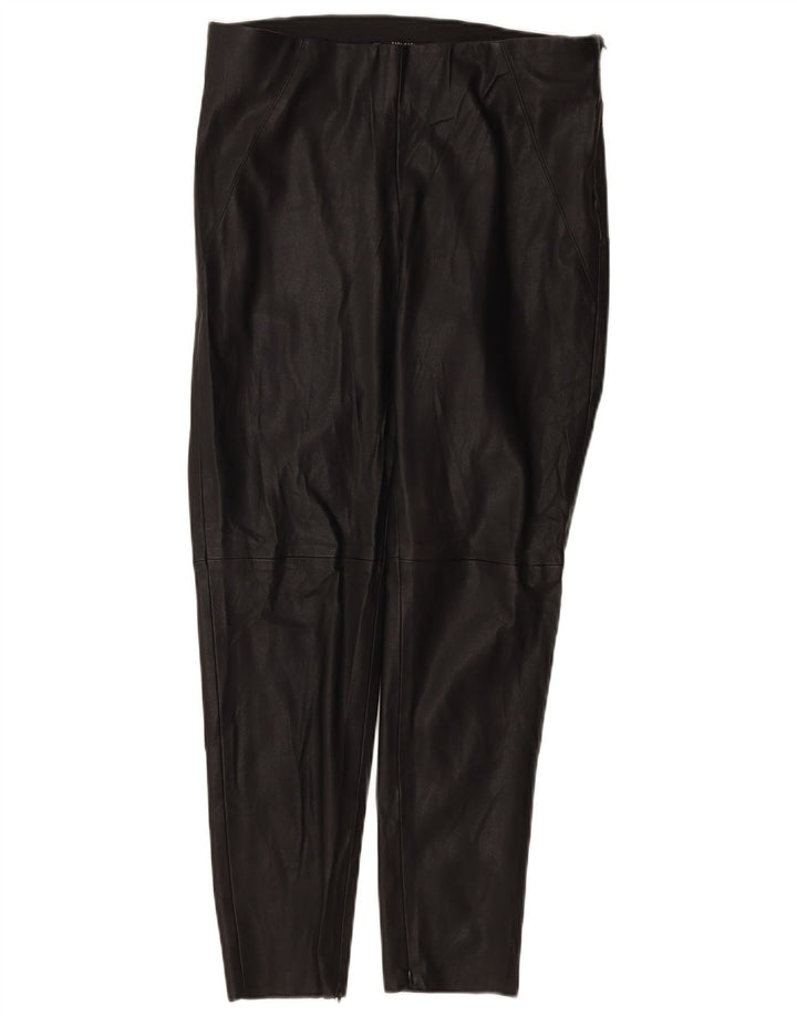 Zara Dame Slim Læderbukser Large W30 L27 Sort