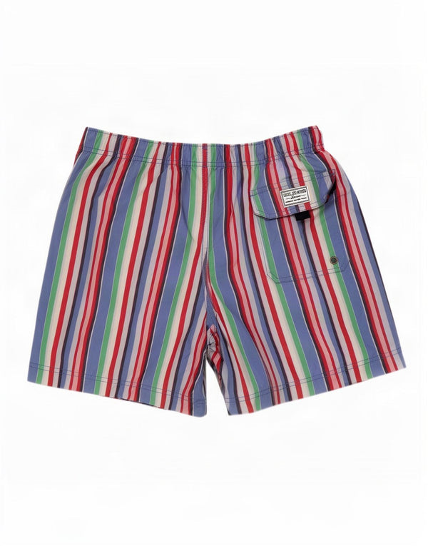 Tommy Hilfiger Mens Swimming Shorts Large Multicoloured Striped Polyester