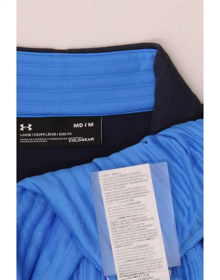 Under Armour Herre Cold Gear Pullover Træningsdragt Top Medium Blue Colourblock