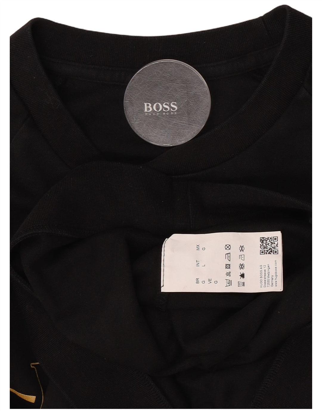 Hugo Boss Herre Grafisk Sweatshirt Jumper Stor Sort Bomuld