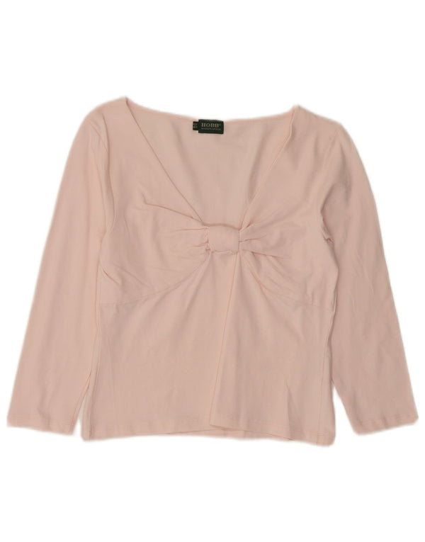 Hobbs Dame Marilyn Anselm Crop 3/4-ærmet bluse Top UK 14 Medium Pink