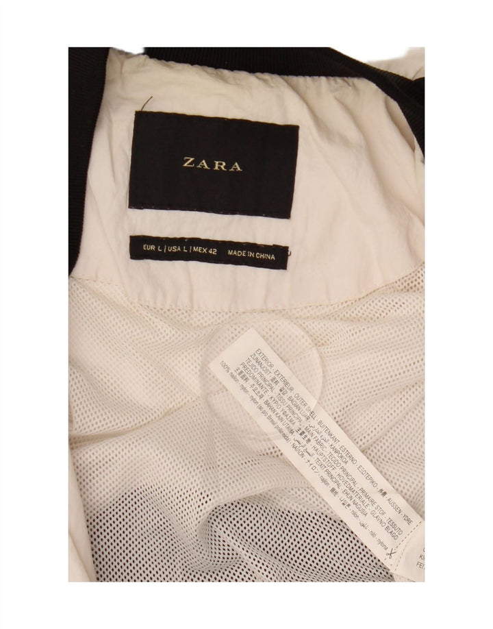 Zara Herre grafisk træningsdragt Top jakke Stor Sort Colourblock Nylon