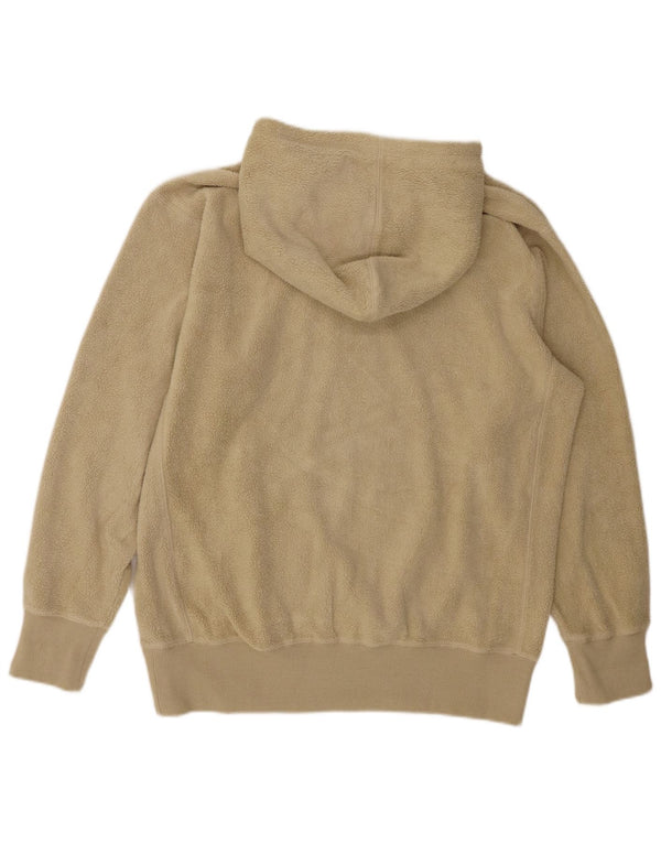 SUPERDRY dame fleecetrøje med hætte i overstørrelse UK 6 XS beige polyester