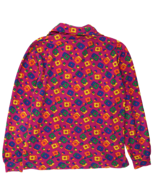 Conte of Florence Fleecetrøje med lynlås til kvinder UK 14 Medium Pink Geometrisk