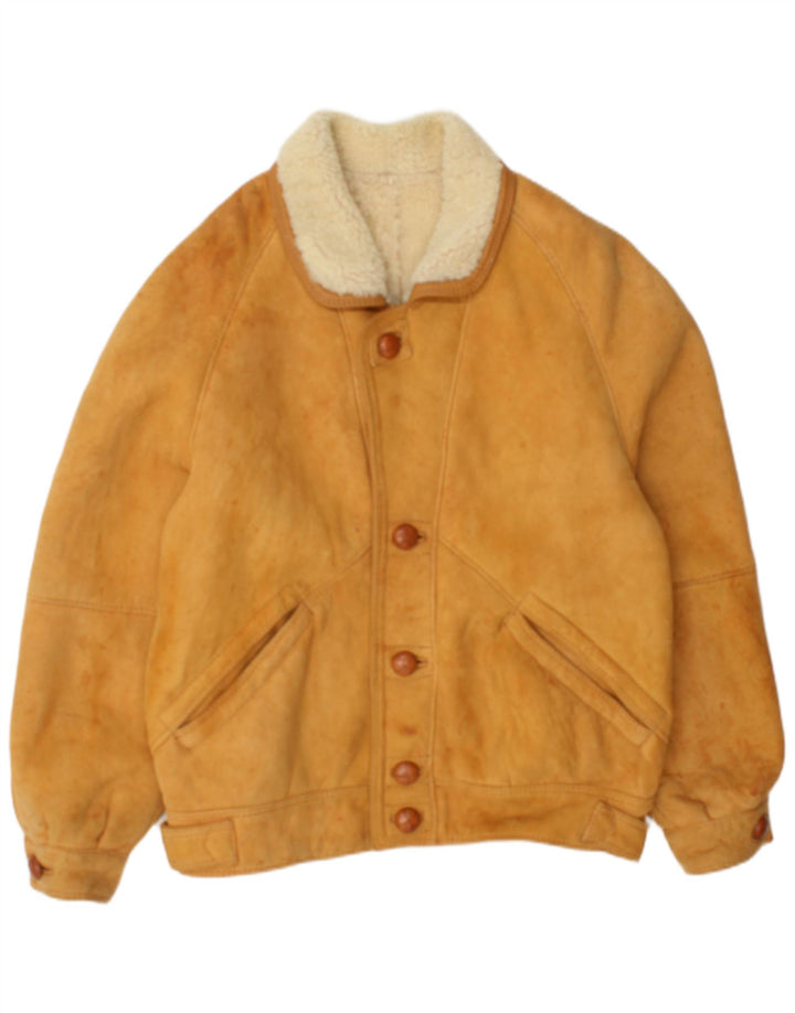 Vintage Herre Shearling Jacket IT 50 Large Beige Shearling