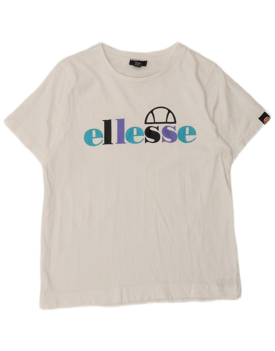 ELLESSE Piger Grafisk T-Shirt Top 12-13 År Hvid Bomuld