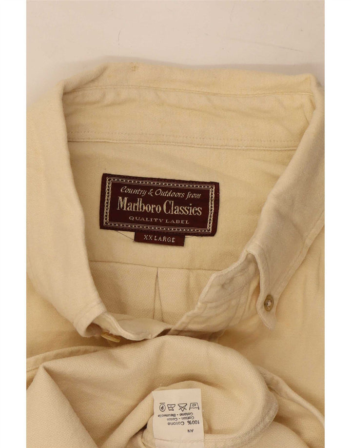 Marlboro Classics Herreskjorte 2XL Beige Bomuld