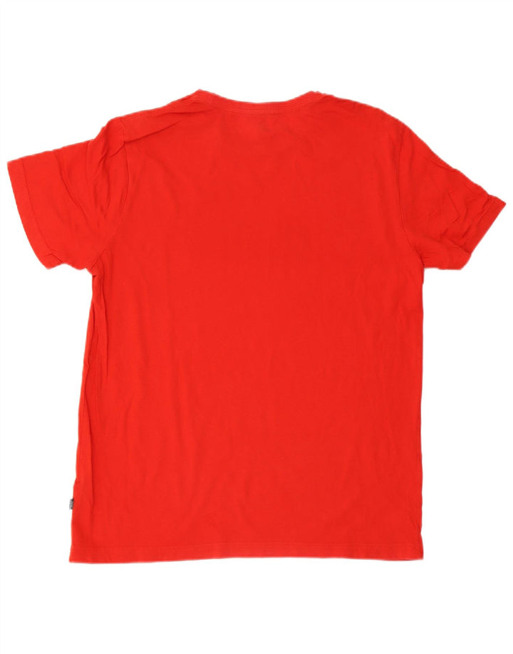 Puma Herre Grafisk T-Shirt Top Stor Rød Bomuld