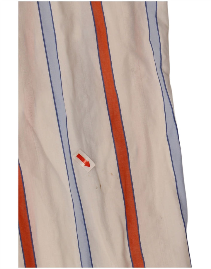 ENRICO COVERI Herre kortærmet skjorte str. 42 Stor hvid stribet