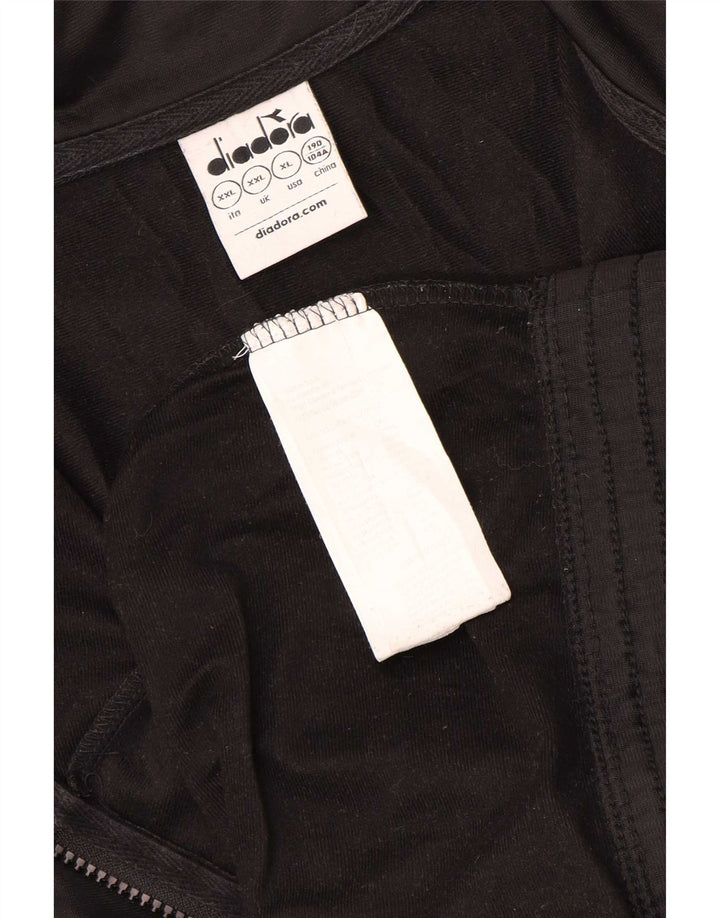 Diadora Grafisk træningsdragt jakke til mænd 2XL Sort Colourblock Polyester