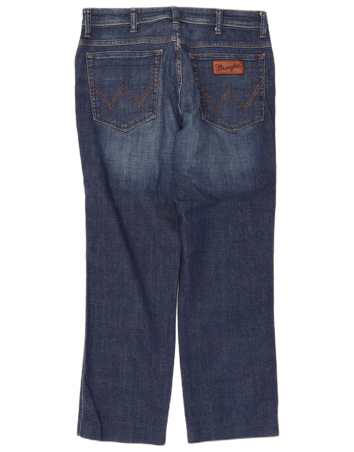 Wrangler Herre Texas Stretch Straight Jeans W34 L27 Blå Bomuld