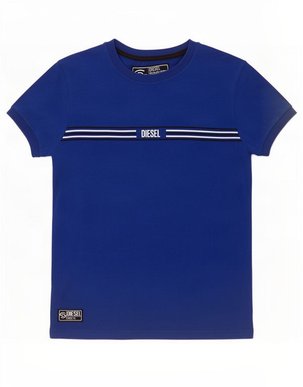 Diesel Boys Grafisk T-Shirt Top 11-12 År Blå Bomuld