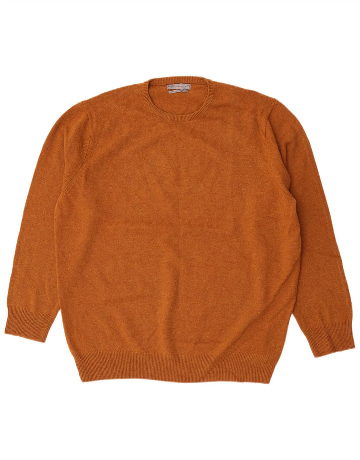 Marks & Spencer Herre sweater med rund hals 2XL brun uld