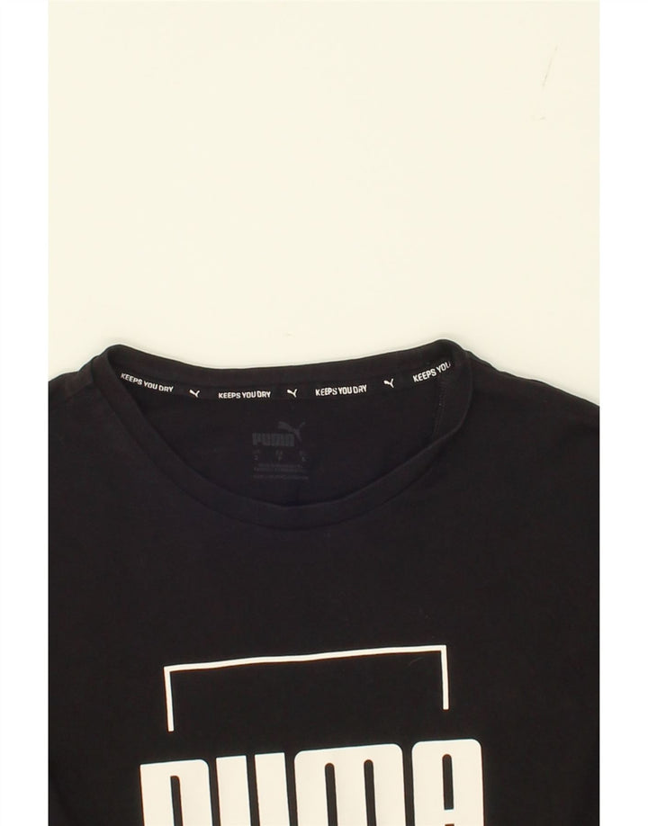 PUMA Mens Graphic T-Shirt Top Small Black Cotton Vintage Puma and Second-Hand Puma from Messina Hembry 