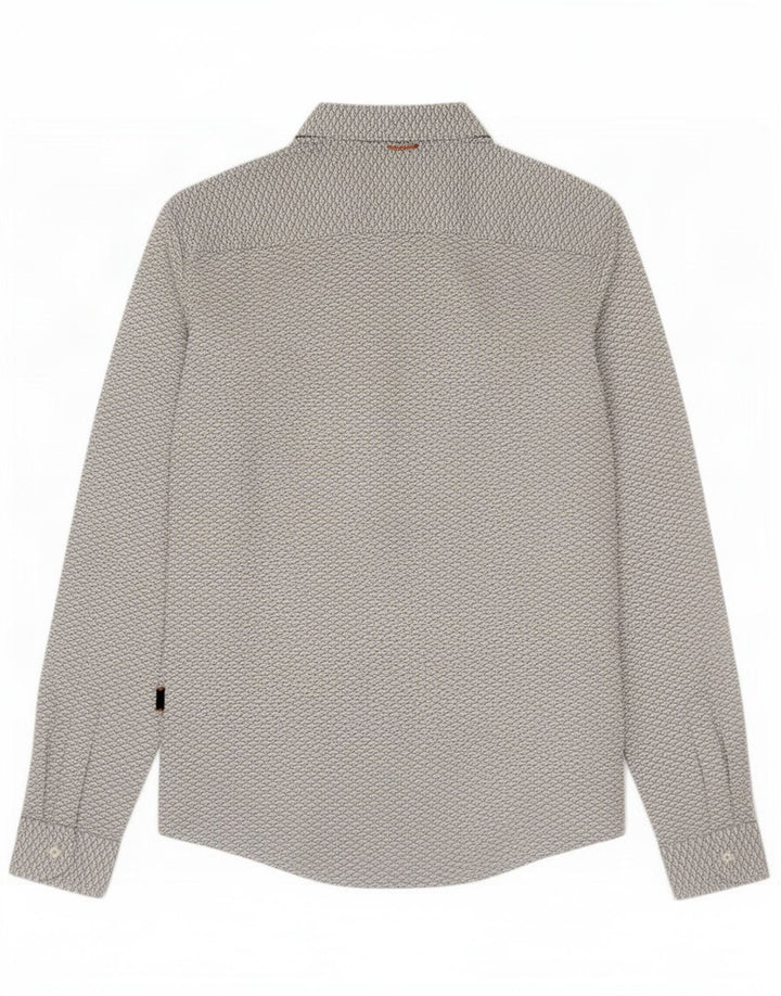 Hugo Boss Herre abstrakt mønster Slim Fit skjorte medium hvid bomuld