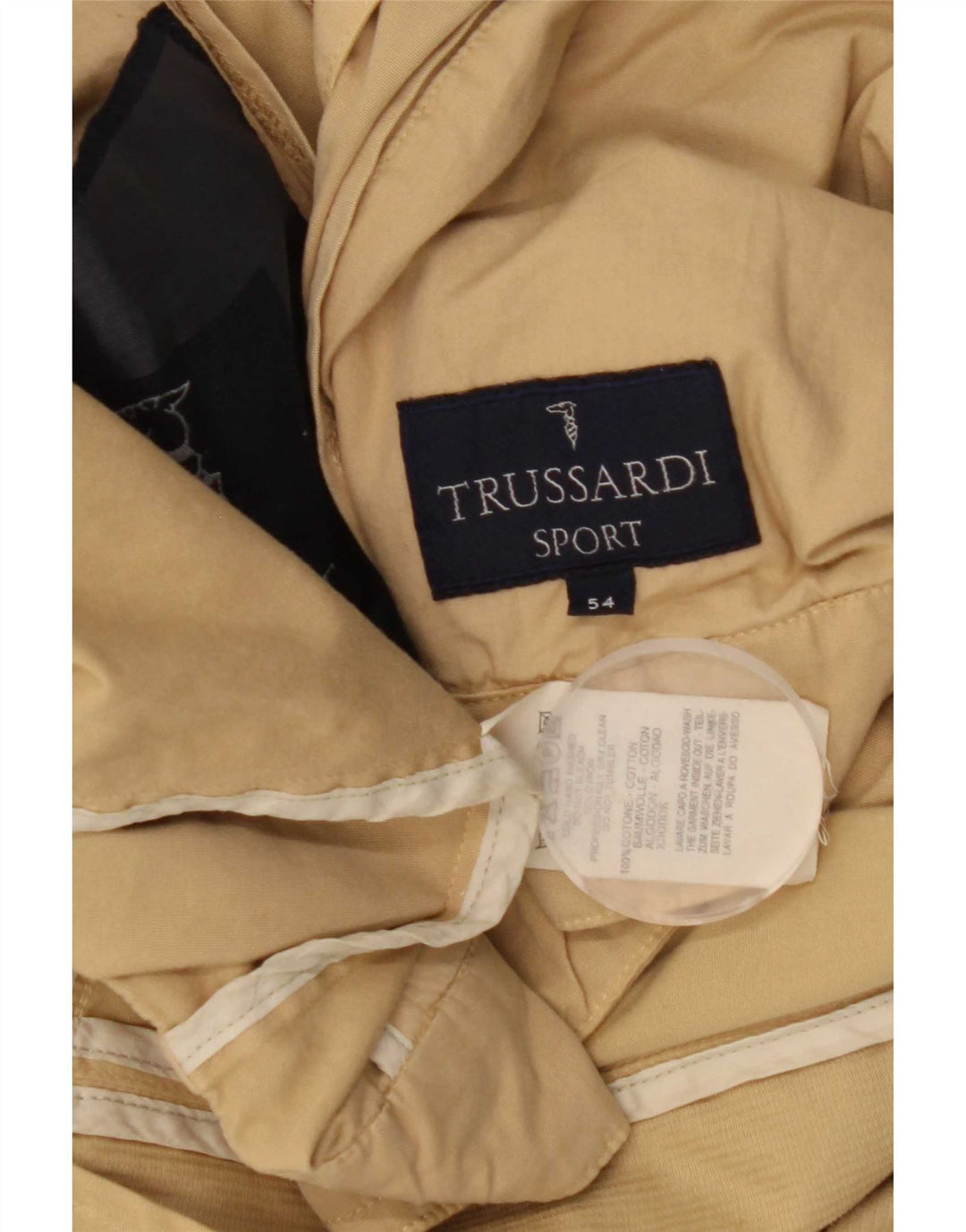 Trussardi Herre Bomberjakke IT 54 2XL Beige Bomuld