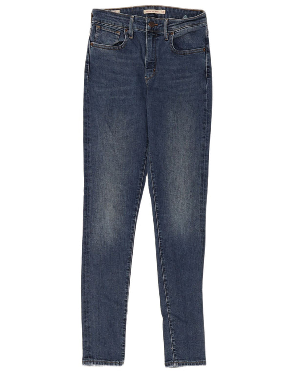 Levi's Dame 721 Skinny Jeans med høj talje W28 L32 Blå Bomuld