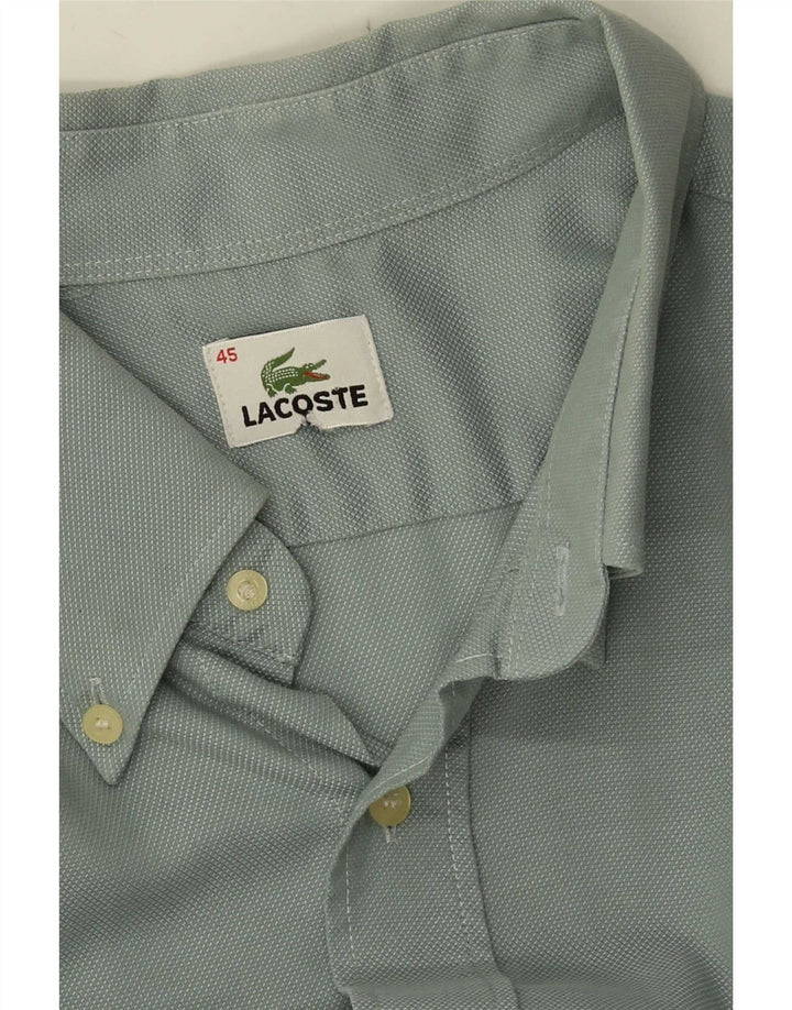 Lacoste Kortærmet Herreskjorte Størrelse 45 XL Grøn