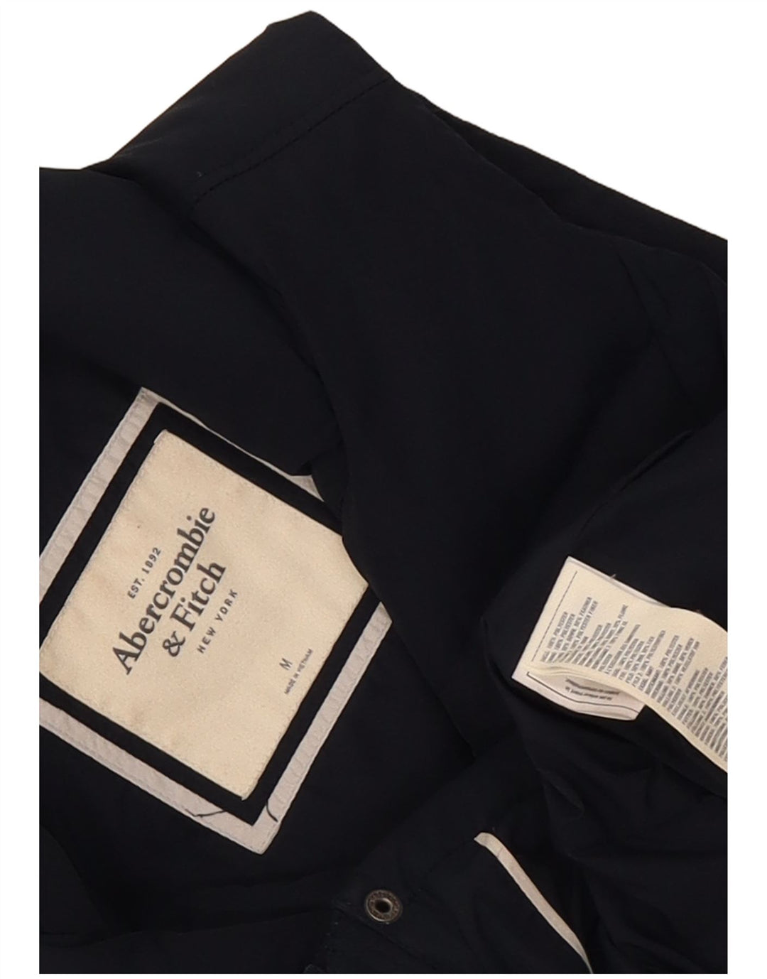 Abercrombie & Fitch Dame Polstret Gilet UK 12 Medium Navy Blue Polyester