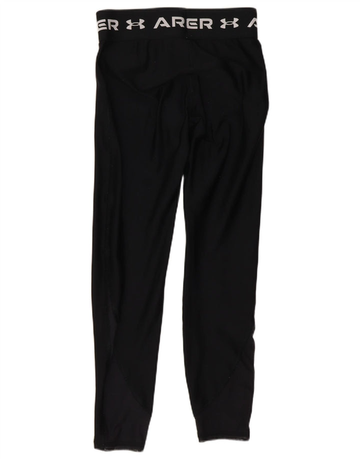 Under Armour Dame Capri Grafiske Leggings UK 4 XS Sort Polyester