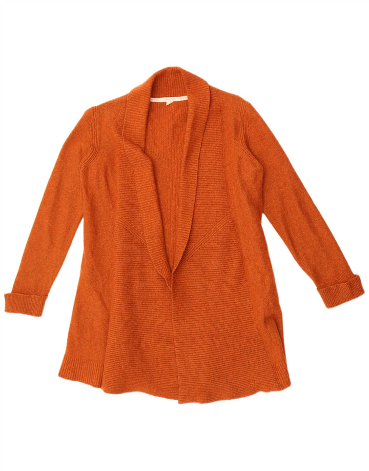 White Stuff Womens Open Cardigan Sweater UK 10 Small Orange Nylon