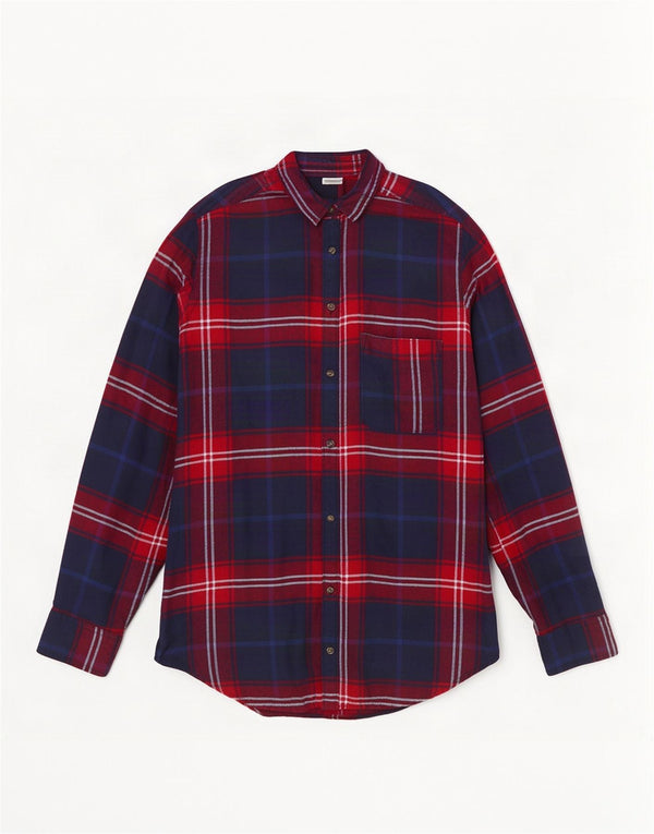 Hollister Womens Boyfriend Fit Flannel Shirt UK 10 Small Blue Plaid Viscose