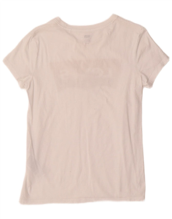 Levi's Grafisk T-shirt top til kvinder DK 10 Lille hvid bomuld
