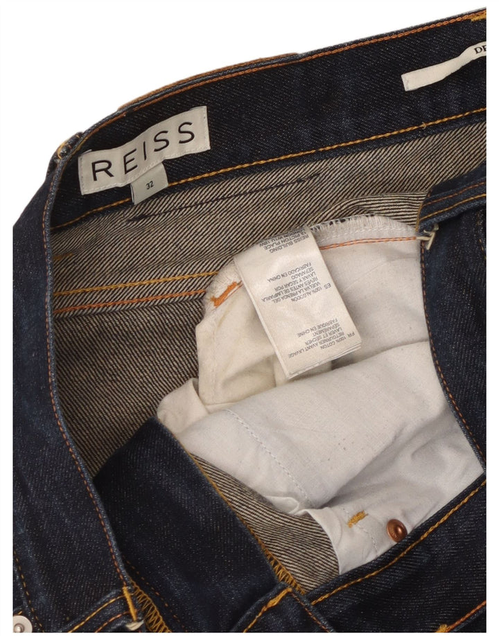 Reiss Dame Slim Jeans W32 L30 Marineblå Bomuld