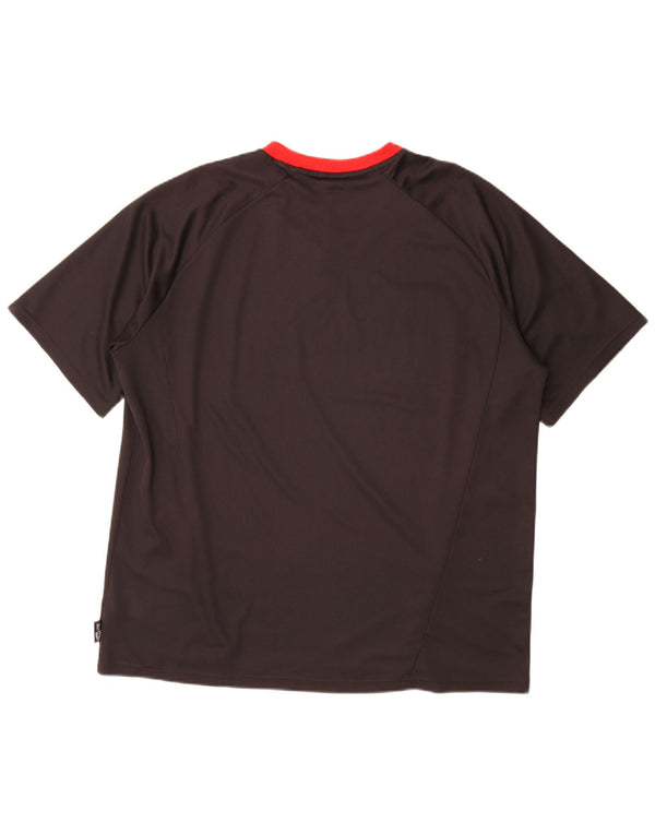 Adidas Herre Climalite T-Shirt Top XL Sort Colourblock Polyester