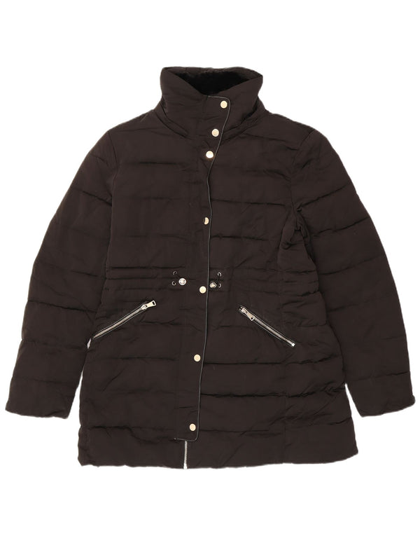 Zara Womens Polstret Frakke UK 16 Large Black