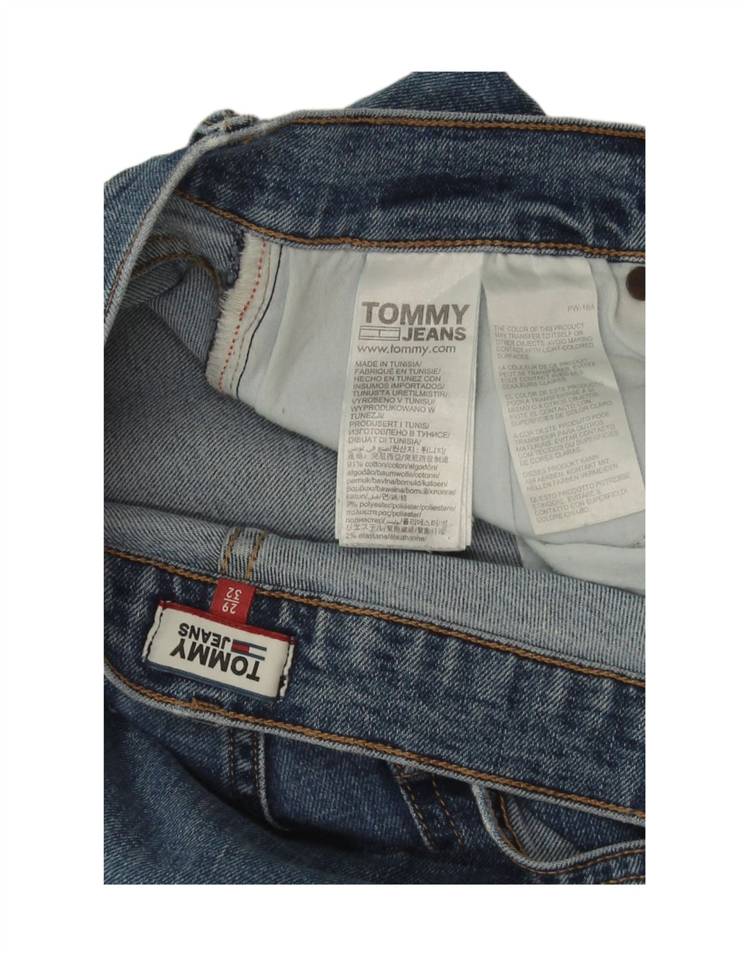 Tommy Hilfiger Dame Mid Rise Bootcut Jeans W29 L25 Blå Bomuld