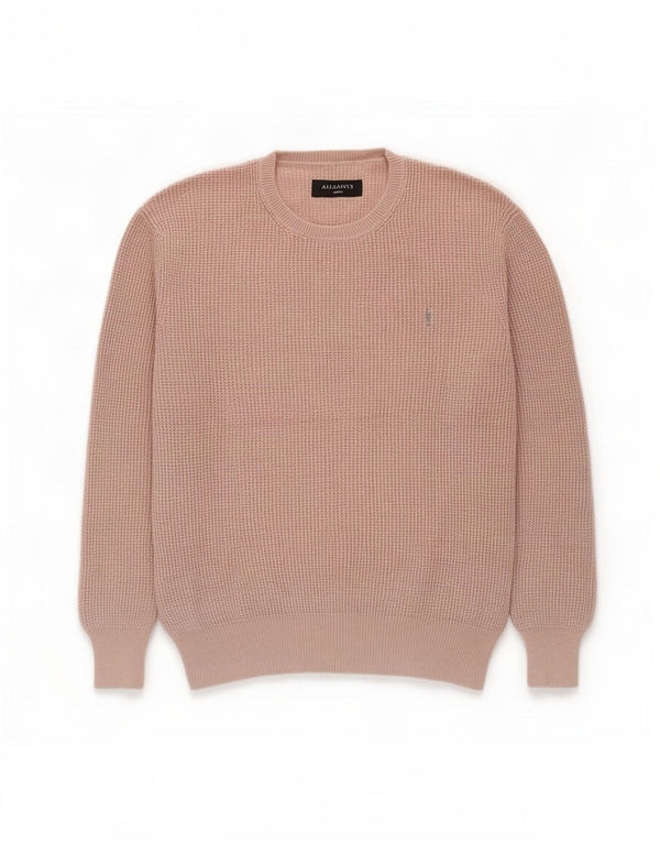 All Saints Herre Crew Neck Jumper Sweater Small Pink Bomuld