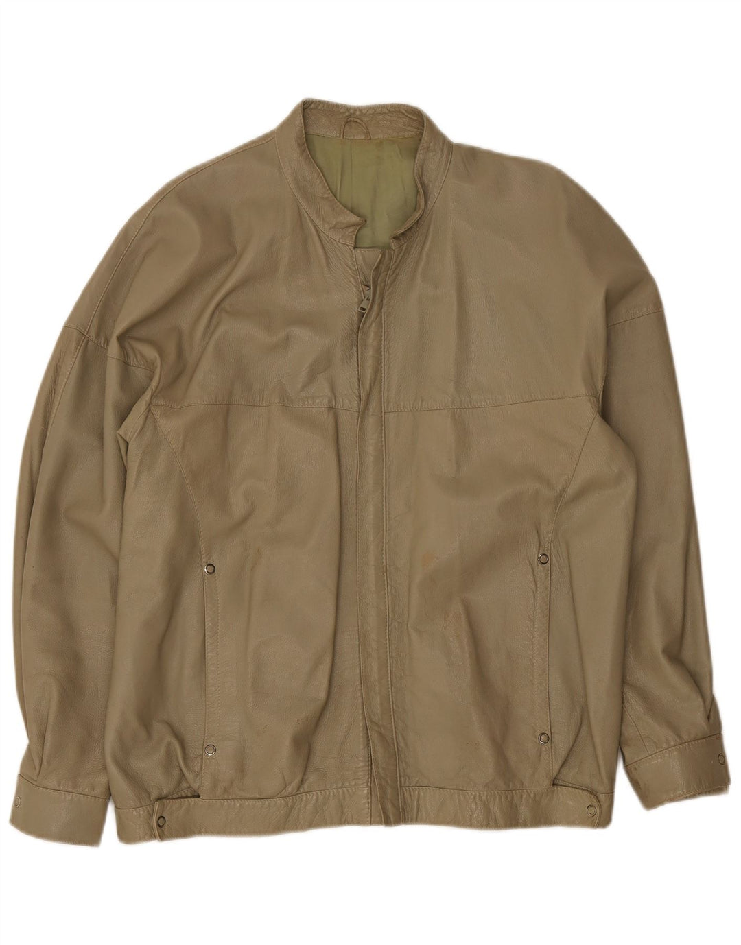Vintage herre læderjakke UK 38 Medium Khaki