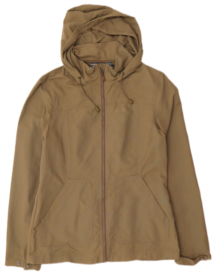 Mountain Warehouse Dame Hooded Utility Jacket UK 12 Medium Khaki Nylon