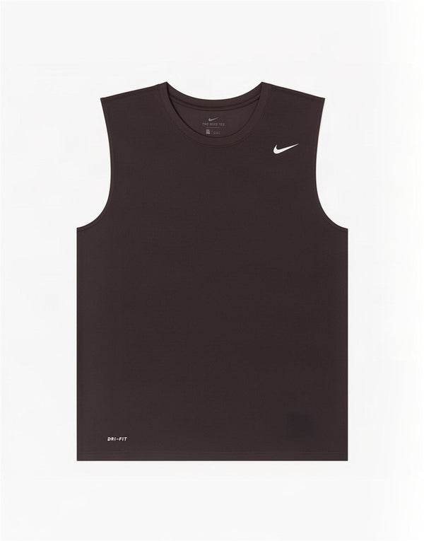 Nike Mens Dri Fit Vest Top Medium Black Polyester