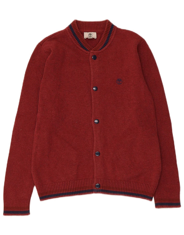 Timberland Boys Cardigan Sweater 11-12 år XS Bourgogne bomuld