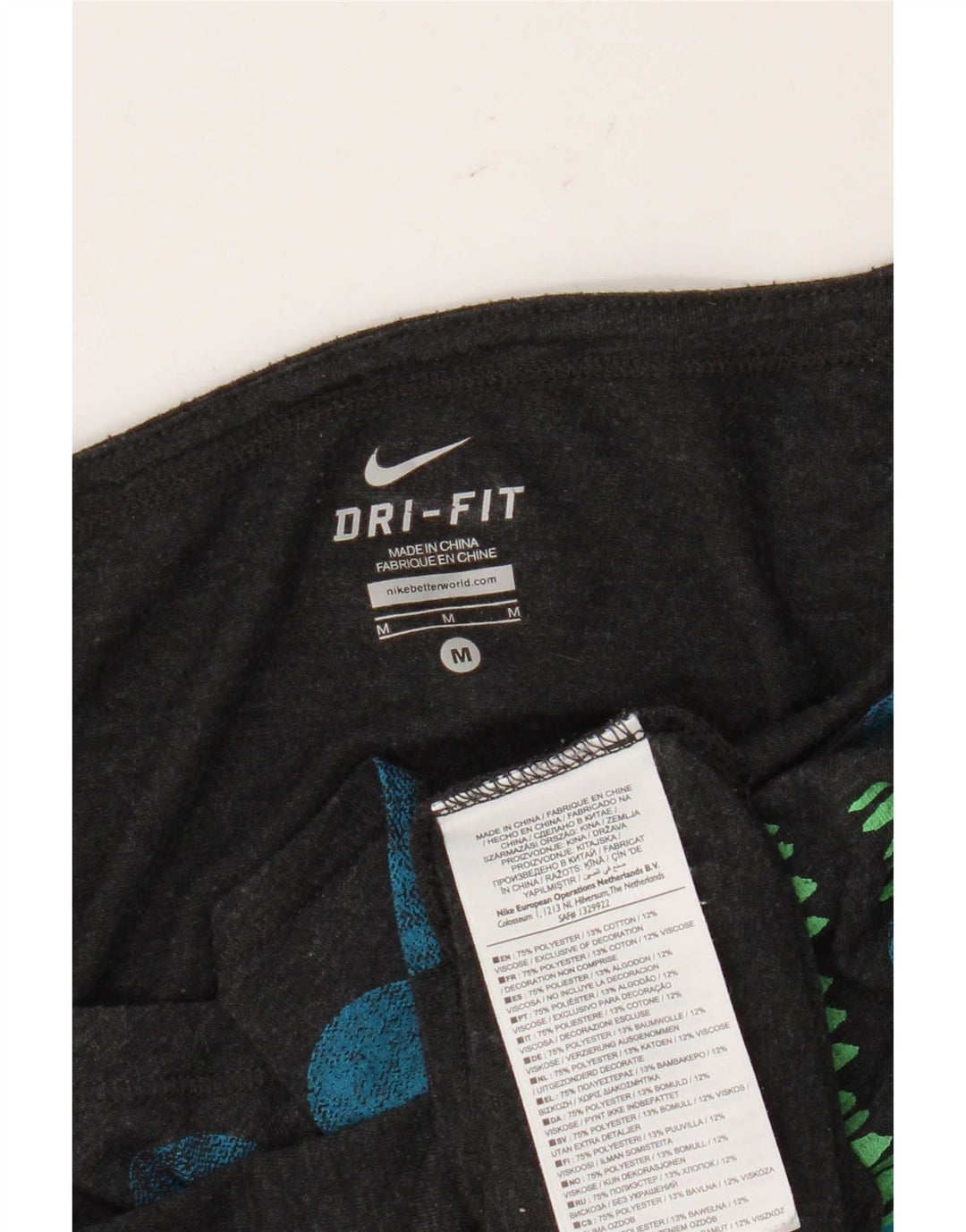 Nike Dame Dri Fit Grafisk Vest Top UK 14 Medium Grey Polka Dot Polyester