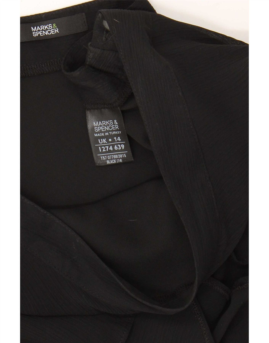 Marks & Spencer Nederdel i lag til kvinder UK 14 Medium W30 Sort polyester