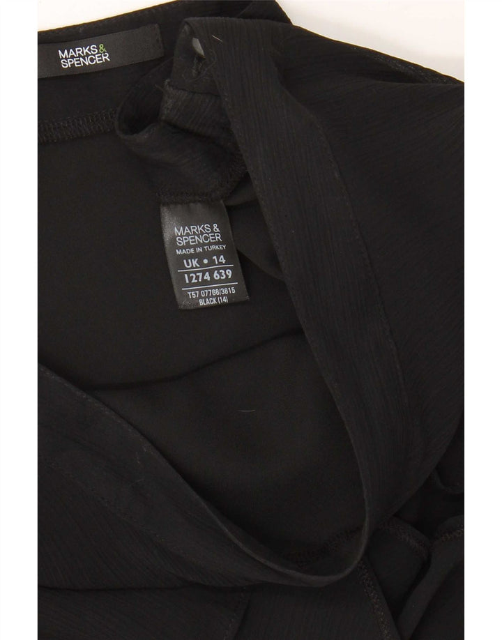 Marks & Spencer Nederdel i lag til kvinder UK 14 Medium W30 Sort polyester