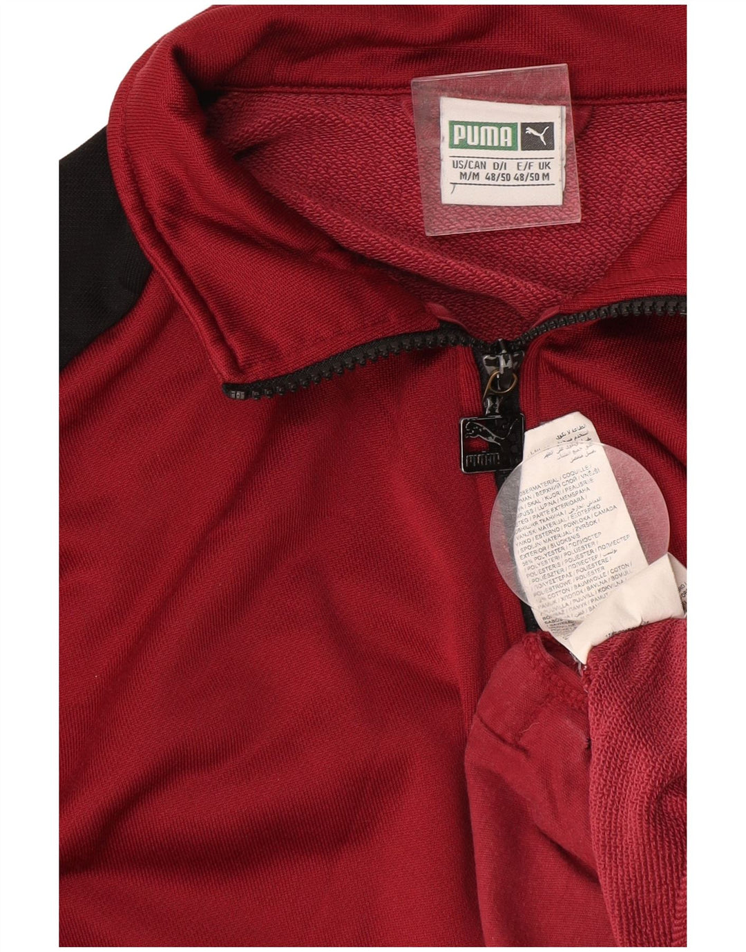 PUMA Træningsdragt til mænd Topjakke Medium Burgundy Colourblock Polyester