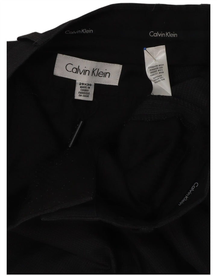 Calvin Klein Lige Chinobukser til mænd W29 L30 Sort polyester
