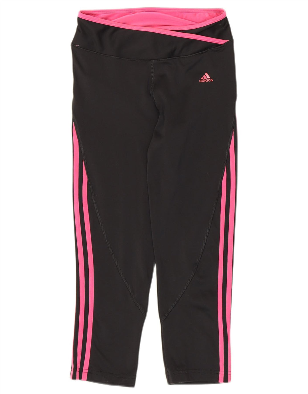 Adidas Dame Climalite Capri Leggings UK 8 Small Black Polyester