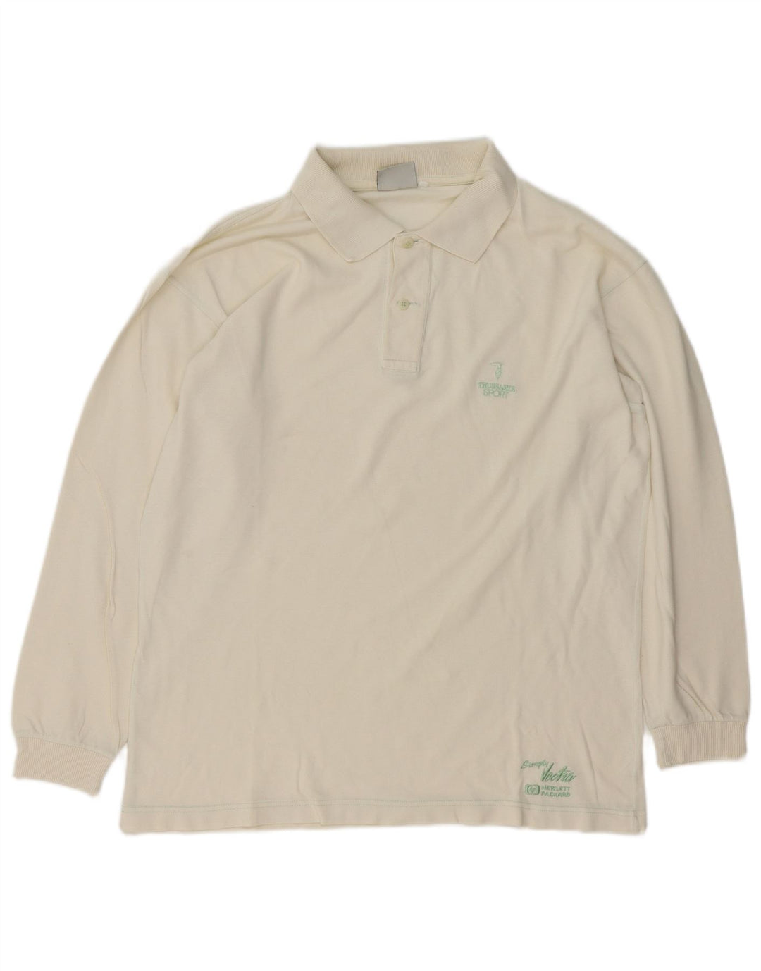 Trussardi Langærmet Polo Shirt til mænd Large White