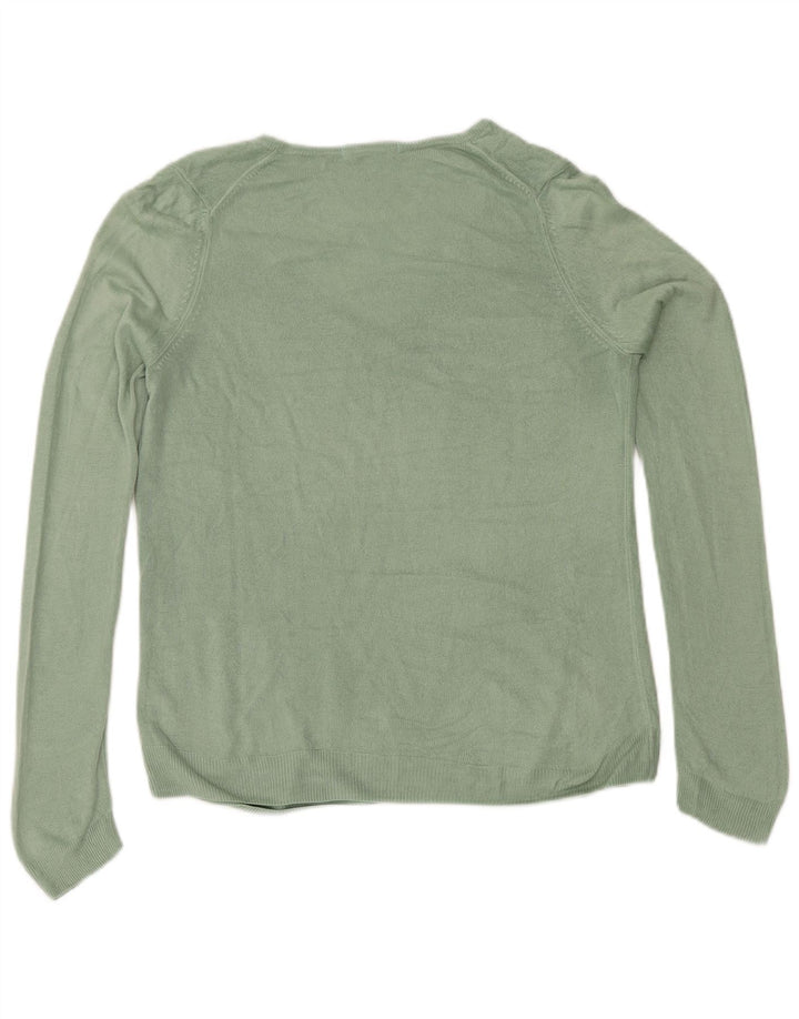 Marks & Spencer Dame V-hals sweater UK 12 Medium Green
