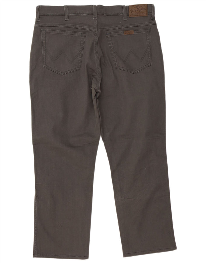 Wrangler Straight Jeans til mænd W38 L30 Grå Bomuld