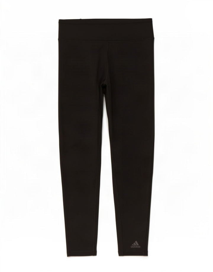 Adidas Womens Climalite Leggings UK 12/14 Medium Black Polyester