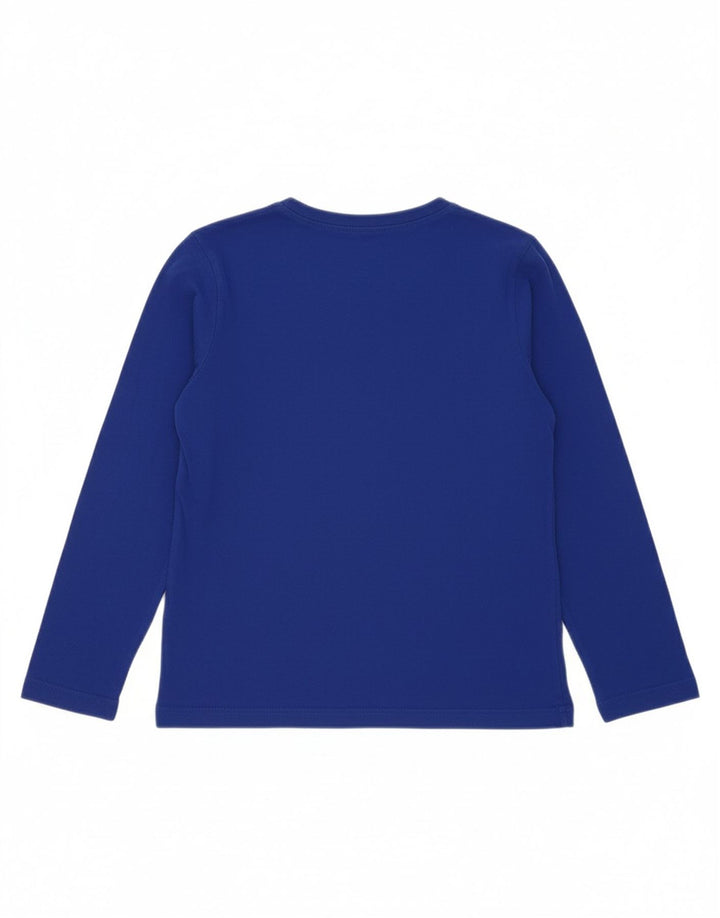 BENETTON Boys Graphic Top Long Sleeve 11-12 Years Blue Cotton