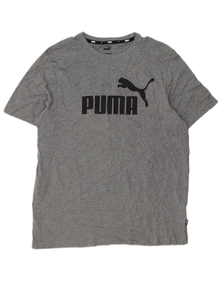 Puma Herre Grafisk T-Shirt Top Stor Grå