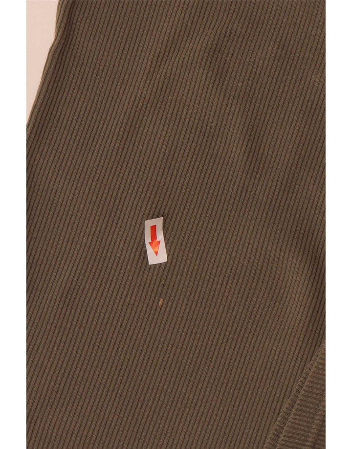 Champion Dame T-Shirt Top UK 12 Medium Khaki Bomuld